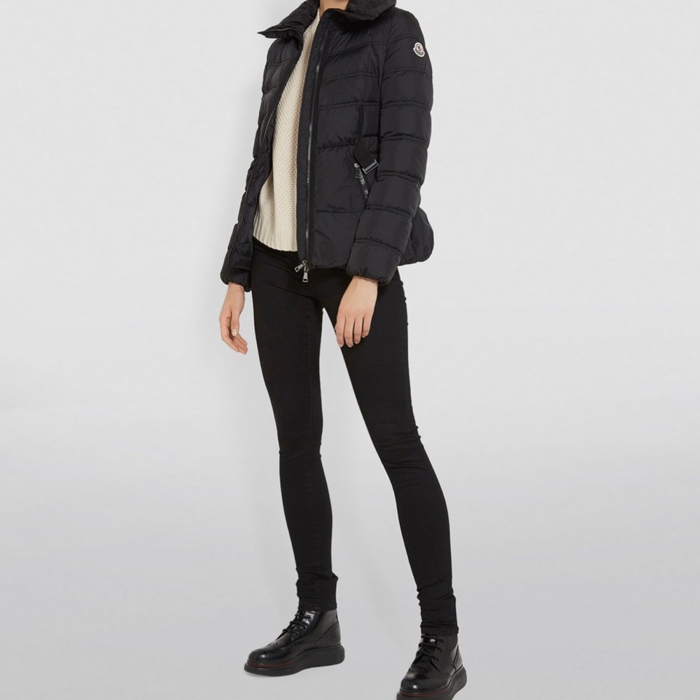 Moncler Women High-Collar Belted Down Coat. Moncler Size:4 Originally $CAN 2800+